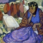 Juives au cimetière, André Suréda, Algérie, 1912, gouache sur carton, 54,5 x 68,7 x 3,5 cm, musée Rolin, Autun