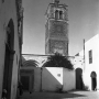 Abdelhak Ouertani (attribuée à), Minaret de la mosquée El Ksar sur la place du Général (mosquée du VIIIème,  minaret du XVIIème), 1895-1896