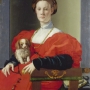 Agnolo Bronzino,Portrait de dame en rouge