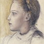 Pablo Picasso Portrait de Maya de profil, 1943 Graphite and crayon on vellum 12 1/4 x 14 5/8 inches 31 x 37 cm