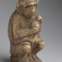 Figurine de femelle cercopithèque avec son petit