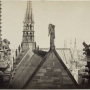Vue de Notre-Dame de Paris avec la flèche et l'ange du Jugement dernier