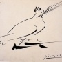Pablo Picasso, Colombe de la Paix, 16 août 1950 Encre sur papier 21 x 27 cm Musée d'art et d'histoire Saint Denis © Succession Picasso 2016