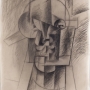 Pablo Picasso, Tête d'homme, 1912 Fusain sur papier, 64 x 49 cm LaM, Lille métropole musée d'art moderne d'art contemporain et d'art brut, Villeneuve d'Ascq / photo Philip Bernard