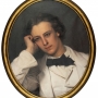 Autoportrait de Paul Dubufe (1842-1898), huile sur toile, vers 1862.© Collection particulière