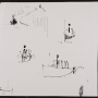 Daniel Dezeuze, Sans titre, 1962, encre noire et crayon sur papier