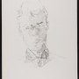 Daniel Dezeuze, Autoportrait, 1962-63, Crayon graphite sur papier