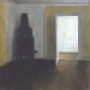 Vilhelm Hammershøi, La Porte blanche (Intérieur au vieux poêle), 1888, huile sur toile, 61,7 x 54,3 cm Collection particulière