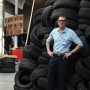 Thomas Hirschhorn, sur le montage de son exposition « Flamme éternelle », dans le cadre de la saison L'Etat du Ciel (25.04.14 - 23.06.14), Palais de Tokyo