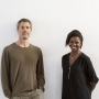 Londiwe Khoza, protégée in dance, with her mentor Ohad Naharin at the Batsheva Dance Company in Tel Aviv.