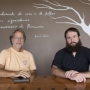 Mia Couto, literature mentor, with his protégé Julián Fuks at the Fernando Leite Couto Foundation.