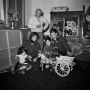 A rare document of Picasso with his four children, Paloma, Maya, Claude and Paulo. Christmastime at La Galloise, Vallauris, 1953