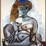 Pablo Picasso, Femme nue au bonnet turc, 1er décembre 1955 - Huile sur toile, 116 x 89 cm Donation Louise et Michel Leiris, 1984 – Musée national d’art moderne / Centre de création industrielle – en dépôt au Musée national Picasso-Paris.