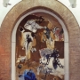 2. Sans titre, 1997. Réalisé à l'église Saint-Pierre Musée du Cloître, Tulle lors de l’exposition « Kacimi, peintures », du 10 juin au 14 août 1997. Technique mixte sur toile, 550 x 350 cm. Atelier de l’artiste © Atelier de l’artiste