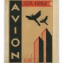 Josef Skupa, couverture pour Avion : básně (Avion : poèmes) de Josef Vrba, éd. Omladina, Pilsen, 1927 