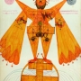 Janko Domsic, Sans titre, 1970. Stylo bille et feutre sur papier, 64,5 x 60 cm. Collection Karin et Gerhard Dammann. 