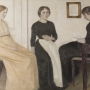 Vilhelm Hammershøi, Trois jeunes femmes, 1895, huile sur toile, 128 x 167 cm Ribe Kunstmuseum Danemark Photo: ©Ribe Kunstmuseum
