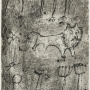 Jean Dubuffet, Lion dans la jungle, 20 mai 1944, encre de Chine et grattages sur papier, 25 x 20 cm. Collection privée, Europe © Vincent Everarts © Adagp, Paris 2019