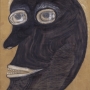 Heinrich Anton Müller, sans titre (Homme à la goutte au nez), entre 1917 et 1922, peinture et craie sur papier d'emballage teinté, 75 x 45 cm. Collection de l’Art Brut, Lausanne © Claude Bornand