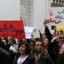 Manifestation rue de Rome, Tunis, 14 janvier 2011 © Archives nationales de Tunisie, photo Houria Abdelkafi