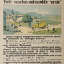 Affiche : « Contre l’isolement rural… Poste omnibus automobile rurale »,  A. Vérecque, 1927