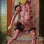 Cosmè Tura (Ferrare, vers 1433 – 1495), Saint Georges, vers 1475-1480, huile sur bois, 21,6 × 13 cm, Fonda- zione Giorgio Cini, Galleria di Palazzo Cini, inv. VC 6269 (dépot des héritiers Guglielmi di Vulci), photo : Venezia, © Fondazione Giorgio Cini