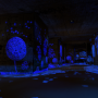 Simulation exposition « Yves Klein, l’infini bleu » aux Carrières des Lumières © Succession Yves Klein c/o ADAGP, Paris ; Simulation © Culturespaces / Cutback