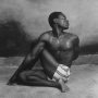 Peter Dodoo, Yoga student of Mr Strong, Ever Young Studio, Jamestown, Accra, c.1955 © James Barnor