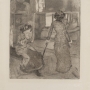 Edgar DEGAS  Mary Cassatt au Louvre, Musée des Antiques Vers 1876 aquatinte, pointe sèche et eau-forte sur papier verge Arches  267 x 234 mm