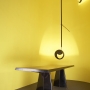 Serge Mouille, plafonnier Saturne / Jean Prouvé, table Centrale