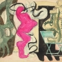 Deux figures avec tronc d'arbres, Le corbusier,crayon graphite, encre de Chine, aquarelle sur papier, ni signé, ni daté, 0,21x0,31m ©Fondation Le Corbusier/ADAGP, Paris 2013