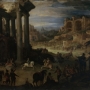 Paul Bril (1553-1626), Marché sur le Campo Vaccino, vers 1600