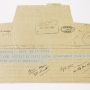 Télégramme attestant de la reconduction de Genet à l’hospice dépositaire de l’Assistance publique de Marseille, 17 février 1926. © Archives de Paris - 1926 - D5X4 2970 n°105