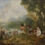 . Antoine Watteau, Pèlerinage à l’île de Cythère, 1717, huile sur toile, Paris, musée du Louvre © Musée du Louvre, Dist. RMN-GP / Angèle Dequier