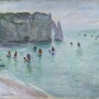 Monet, Claude Oscar (1840-­‐1926) Étretat. La Porte d'Aval, bateaux de pêche sortant du port, Vers 1885