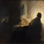 Rembrandt (1606-1669) Le Repas des pèlerins d’Emmaüs - Vers 1629