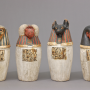 Simulacres de vase canope au nom de Padiouf, prêtre ouab entrant à Karnak et menuisier du roi dans le domaine d’Amon