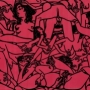 Gérard Fromanger, France, rouge, nus, 1994, acrylique sur toile libre, toile libre accrochée sans cadre au mur (œuillets tous les 50 cm), 920 x 320 cm.