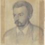 Vilhelm Hammertashøi, Autoportrait, 1895, pierre noire sur papier ocre, 24,20 x 22,9 cm Paris, Fondation Custodia, Collection Frits Lugt. Photo : Fondation Custodia, Collection Frits Lugt, Paris