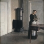 Vilhelm Hammershøi, Intérieur avec une femme plaçant des branches dans un vase, 1900, huile sur toile, 40 x 30 cm Ambassador John L. Loeb Jr. Danish Art Collection © TX0006154704, registered March 22, 2005