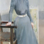 Joaquín Sorolla, Clotilde en robe grise,