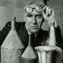 Herbert List, Le peintre italien Giorgio Morandi dans son atelier