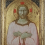 Sano di Pietro (Sienne, 1405 – 1480), Christ rédempteur, 1442-1443, tempera et feuille d’or sur bois, 74 × 60,6 cm, Fondazione Giorgio Cini, Galleria di Palazzo Cini, inv. 40021, photo: Venezia, © Fondazione Giorgio Cini