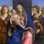 Giovanni Bellini, Vierge à l’Enfant entourés de saints, vers 1500, tempera sur bois, Metropolitan Museum of Art, New York, USA, Photo © Bridgeman Images