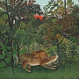 Henri Rousseau, Le lion, ayant faim, se jette sur l'antilope, 1898/1905