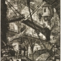 Giovanni Battista PIRANESI (1720-1778) Le Pont-Levis  [1749] planche 7 de « Carceri d’invenzione » (Prisons imaginaires), 1761 Eau-forte sur papier vergé 55,7 x 41 cm