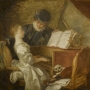 Jean-Honoré FRAGONARD La Leçon de musique 1769 Huile sur toile, 109 x 121 cm