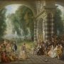 Antoine WATTEAU  Les Plaisirs du bal vers 1715-1717 Huile sur toile, 52.5 x 65.2 cm