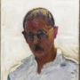 Pierre Bonnard (1867-1947) Autoportrait sur fond blanc, chemise col ouvert 1933
