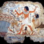 Scène de chasse, fragment de fresque provenant de la tombe de Nebamon